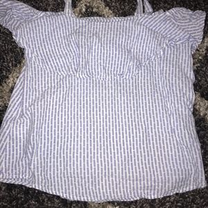 Blue striped top